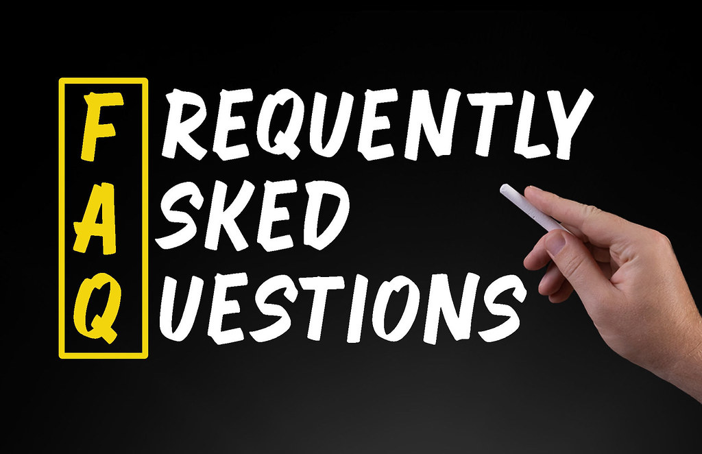 Frequently Asked Questions - written on blackboard